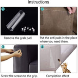 8pcs Cat Scratch Furniture Protector Pad Pet Couch Protector Cat Dog Claw Guards with 20pcs Pins - Top-Down View