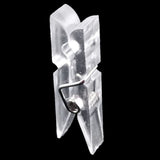 100Pcs Mini Transparent Plastic Utility Paper Clip Clothespins Clip Clothes Line Clips