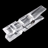 100Pcs Mini Transparent Plastic Utility Paper Clip Clothespins Clip Clothes Line Clips