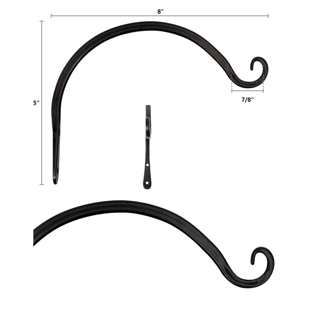 8inches Hanging Plant Bracket for Plant Hangers Outdoor Wall Plant Hanger for Hanging Bird Feeders Wind Chimes Flower Baskets