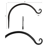 8inches Hanging Plant Bracket for Plant Hangers Outdoor Wall Plant Hanger for Hanging Bird Feeders Wind Chimes Flower Baskets