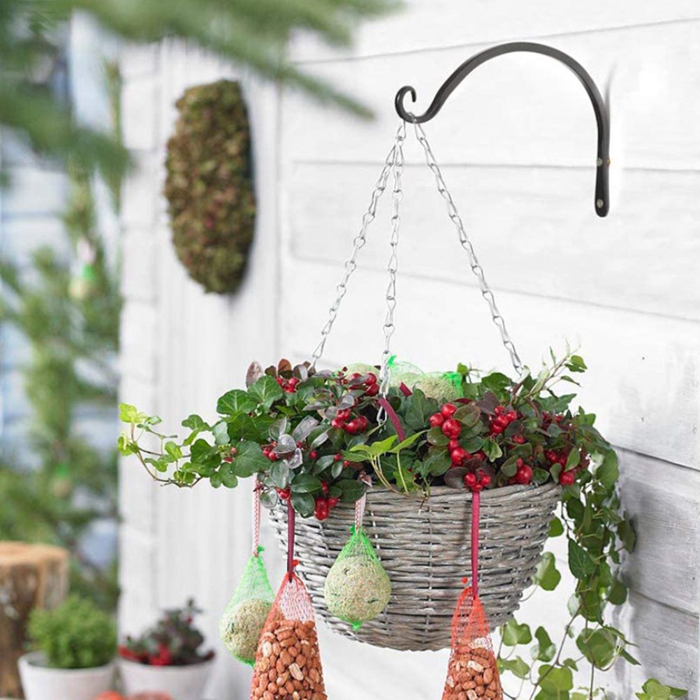 8inches Hanging Plant Bracket for Plant Hangers Outdoor Wall Plant Hanger for Hanging Bird Feeders Wind Chimes Flower Baskets