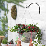 8inches Hanging Plant Bracket for Plant Hangers Outdoor Wall Plant Hanger for Hanging Bird Feeders Wind Chimes Flower Baskets - Top-Down View