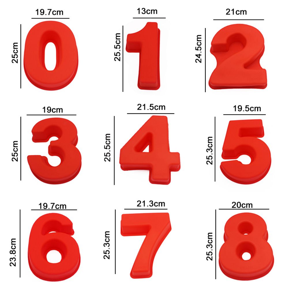 2PCS 10 Inch Silicone Cake Mold 6 and 0 Numbers DIY Silicone Cake Baking Mold 3D Silicone Cake Mold for Birthday and Wedding Anniversary
