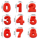2PCS 10 Inch Silicone Cake Mold 6 and 0 Numbers DIY Silicone Cake Baking Mold 3D Silicone Cake Mold for Birthday and Wedding Anniversary - Front View