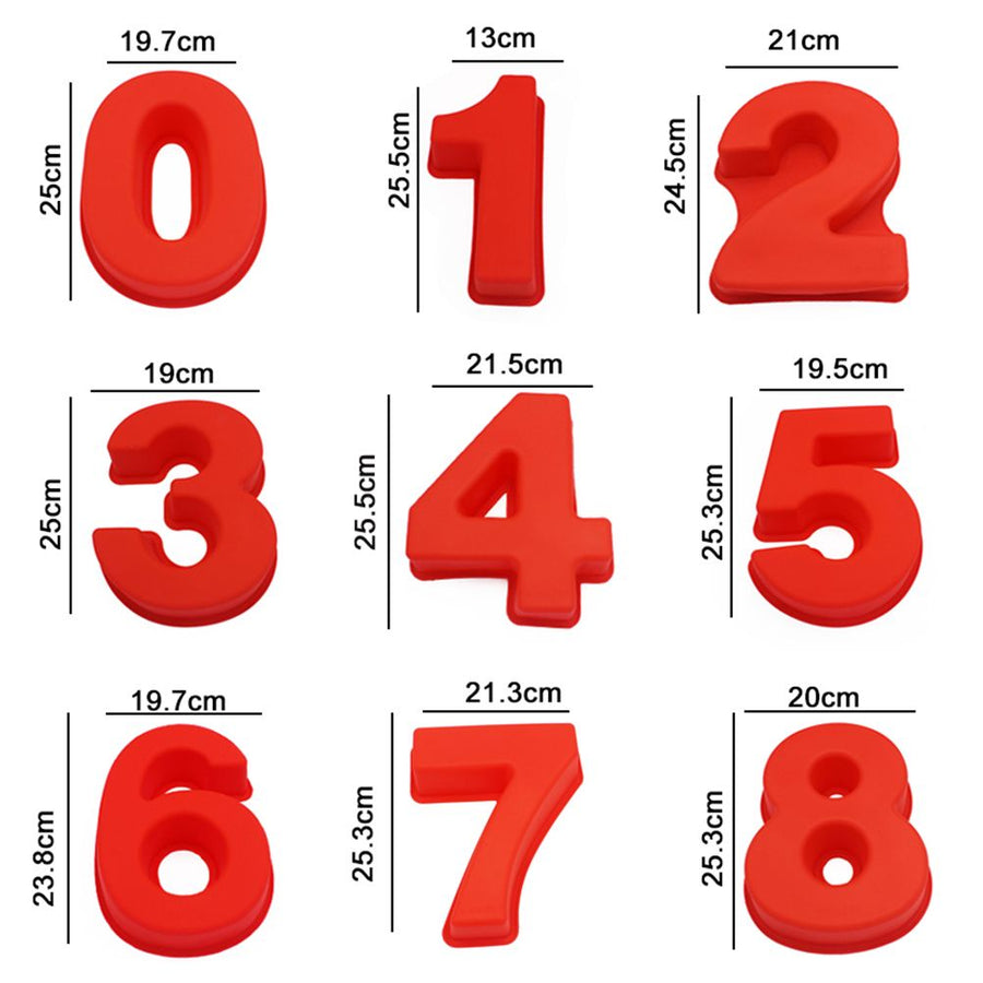 2PCS 10 Inch Silicone Cake Mold 6 and 0 Numbers DIY Silicone Cake Baking Mold 3D Silicone Cake Mold for Birthday and Wedding Anniversary