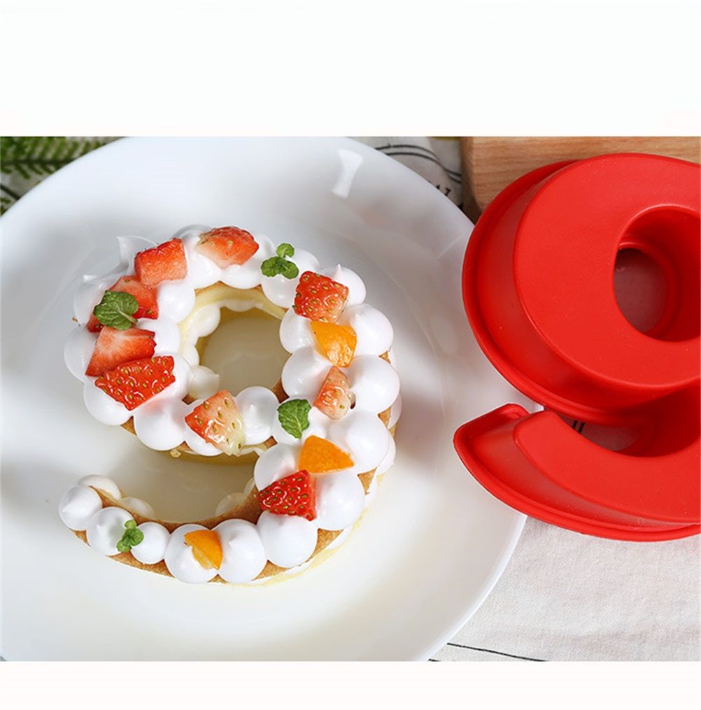 2PCS 10 Inch Silicone Cake Mold 6 and 0 Numbers DIY Silicone Cake Baking Mold 3D Silicone Cake Mold for Birthday and Wedding Anniversary