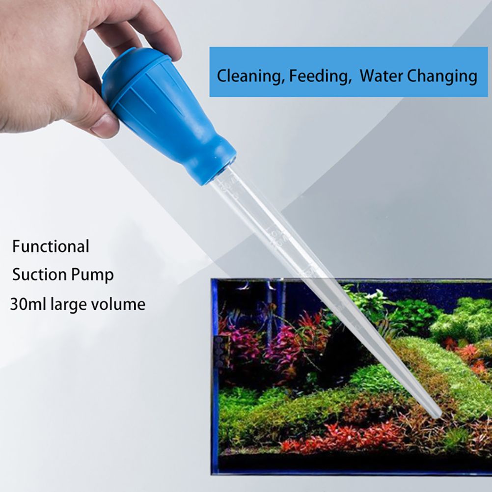 Fish Tank Water Changer Measuring Pipette Cleaning Pipette with Dropper Liquid for Aquariums