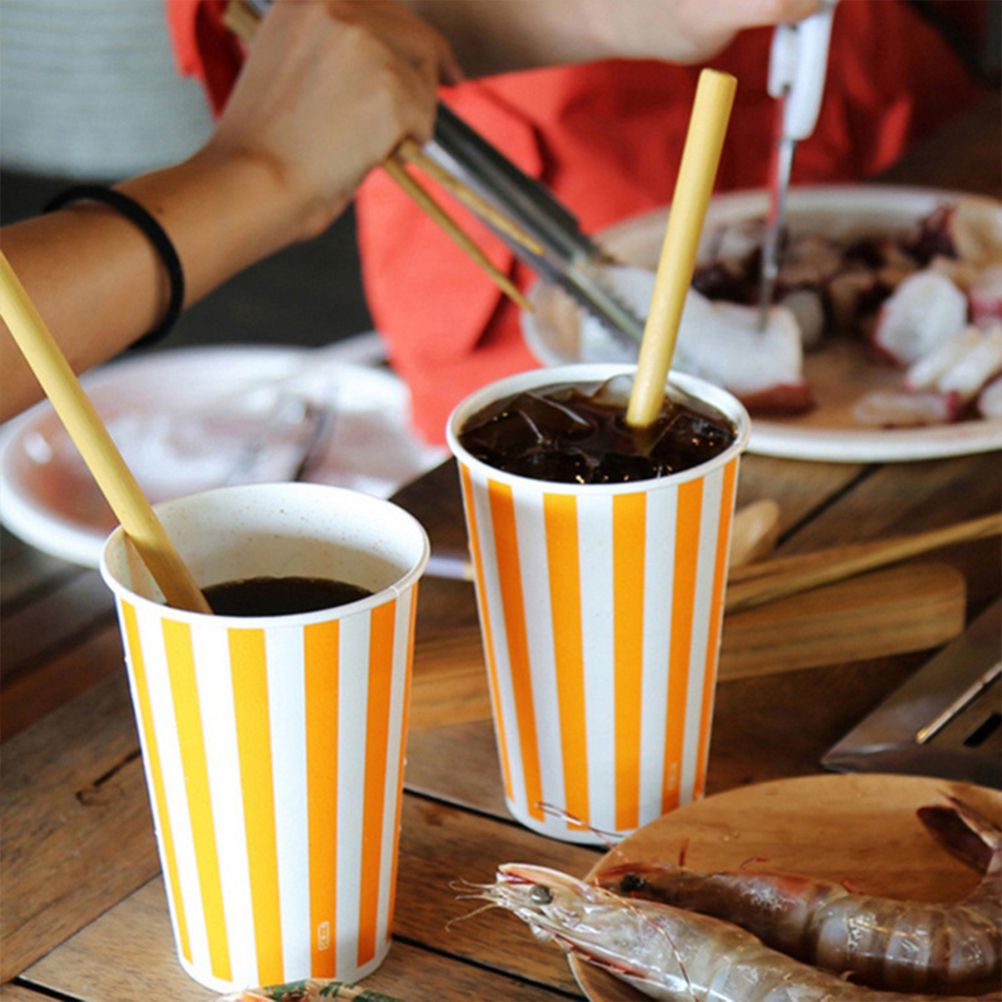 10pcs/set Bamboo Drinking Straws Reusable Eco Friendly Kitchen with Clean Brush