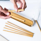 10pcs/set Bamboo Drinking Straws Reusable Eco Friendly Kitchen with Clean Brush - Extra Image