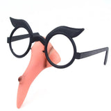 Halloween Party Glasses Witch Nose Glasses Fancy Dress Funny Eye Glass Frame Witch Cosplay Props Costume Accessories