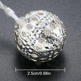 Moroccan Balls Light String 30 LEDs Fairy Light Battery Powered Decorative Light String - Side View
