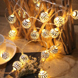 Moroccan Balls Light String 30 LEDs Fairy Light Battery Powered Decorative Light String - 45-Degree Angle