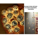 Moroccan Balls Light String 30 LEDs Fairy Light Battery Powered Decorative Light String - Rear View