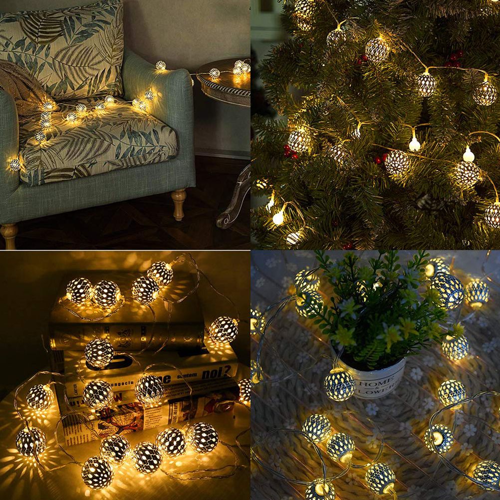 Moroccan Balls Light String 30 LEDs Fairy Light Battery Powered Decorative Light String