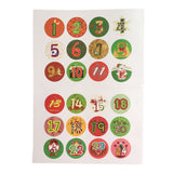 Christmas Advent Number Stickers Christmas Candy Sealing Stickers DIY Gifts Package Labels - Front View