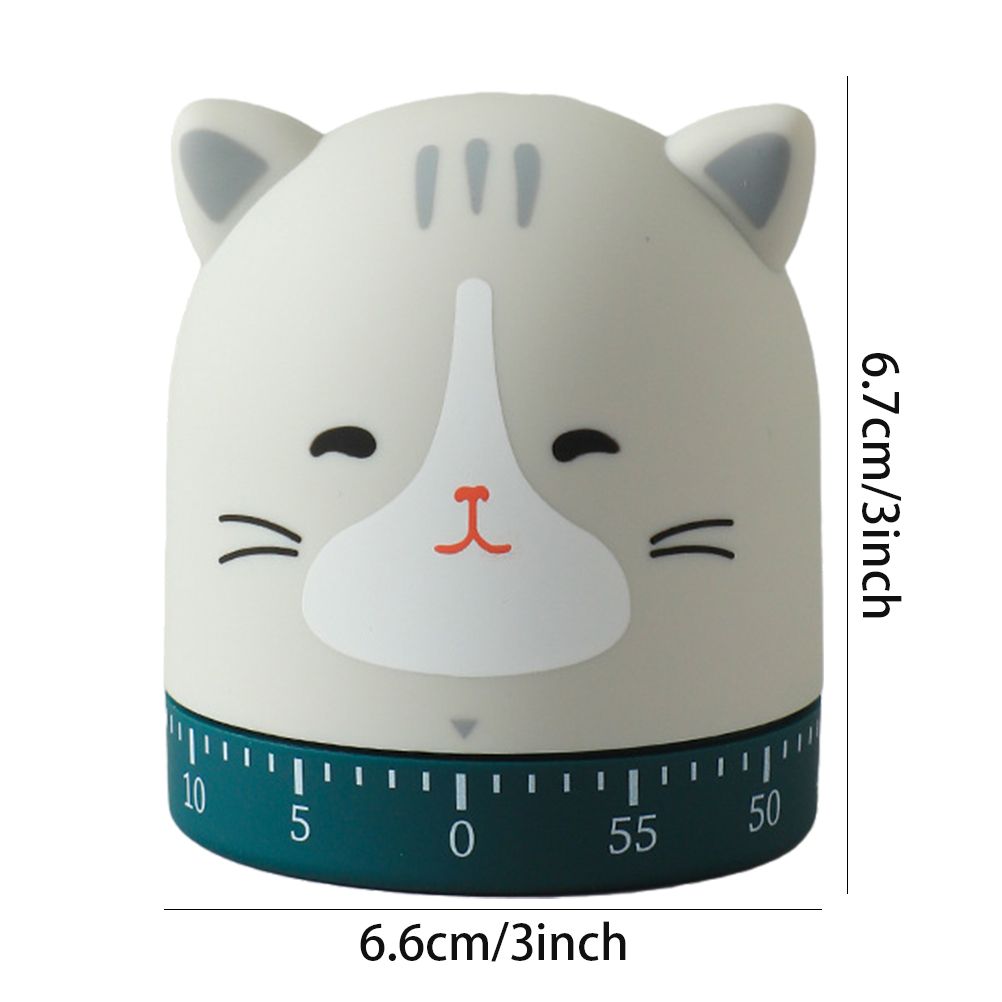 Cute Cat Timer Kitchen 60 Minutes Timer 360 Degree Rotating Timer for Baking and Boiling