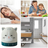 Cute Cat Timer Kitchen 60 Minutes Timer 360 Degree Rotating Timer for Baking and Boiling - Top-Down View
