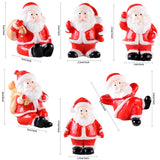12PCS Christmas Miniature Figurines Santa Claus Tabletop Figurines Resin Gardening Props Christmas Gifts for Kids Friends