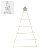 Wooden Hanging Ornaments with Star and Rope Decoration for Wall Christmas Tree - Extra Image