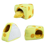 Cheese Shaped Pet Hamster Sleeping Warm Nest Winter Warm Beds Cave Pet Supplies - Low Angle