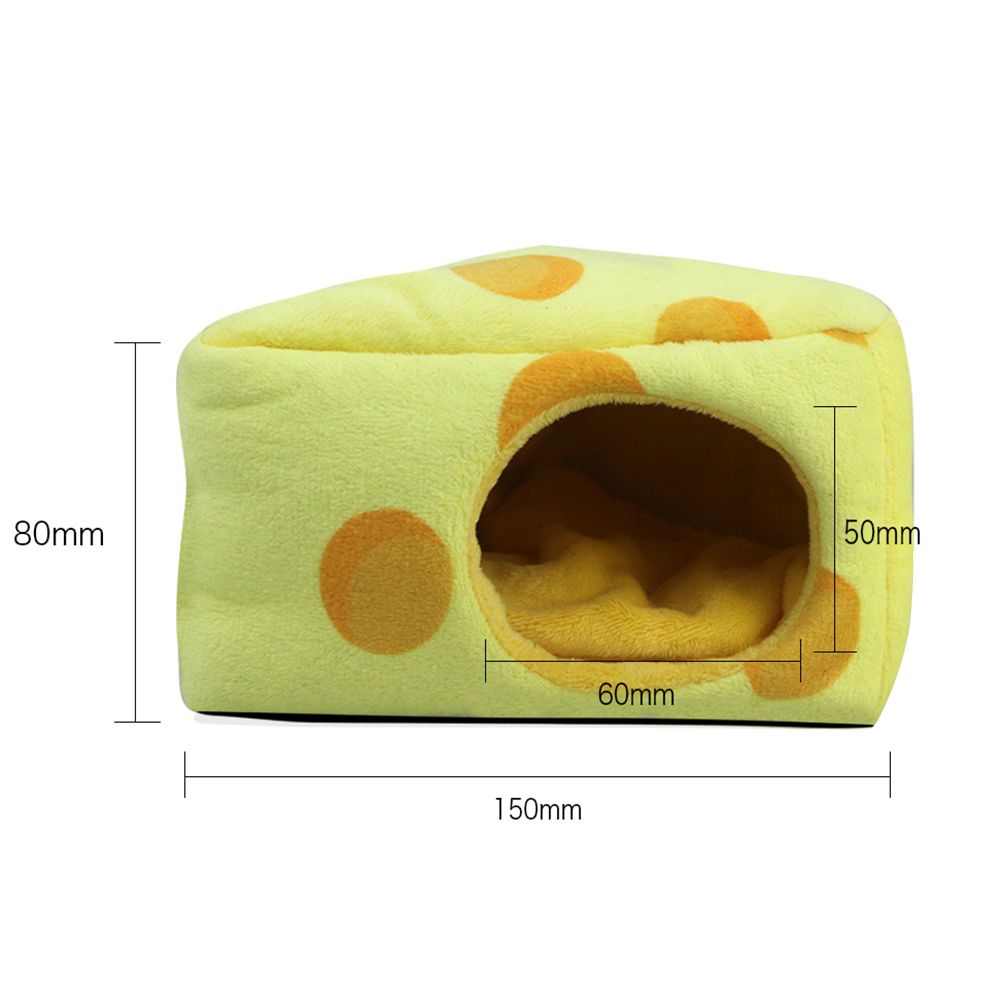 Cheese Shaped Pet Hamster Sleeping Warm Nest Winter Warm Beds Cave Pet Supplies