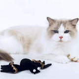 Halloween Spider Cat Toy with Teething Wood Chip Pet Funny Black Spider Legs Cat Toy Halloween Pet Funny Toys - 45-Degree Angle
