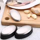 Stainless Steel Soap Eliminating Odor Smell Remover Oval Shape Chef Soap Hand Eliminating