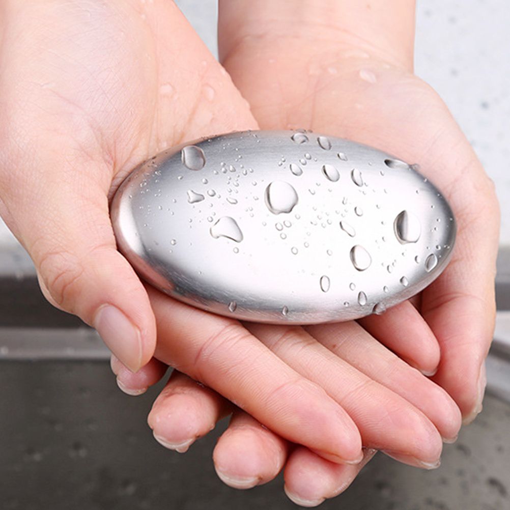 Stainless Steel Soap Eliminating Odor Smell Remover Oval Shape Chef Soap Hand Eliminating