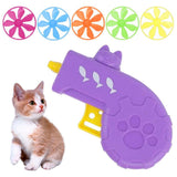 Colorful Flying Saucer Cat Toy Cat Tracks Down Toy Set Flying Disc Toy for Pet