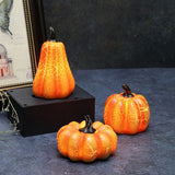 LED Halloween Pumpkin Lantern Resin Pumpkin Lamp Multiple Shapes Halloween Dress Up Props - Top-Down View