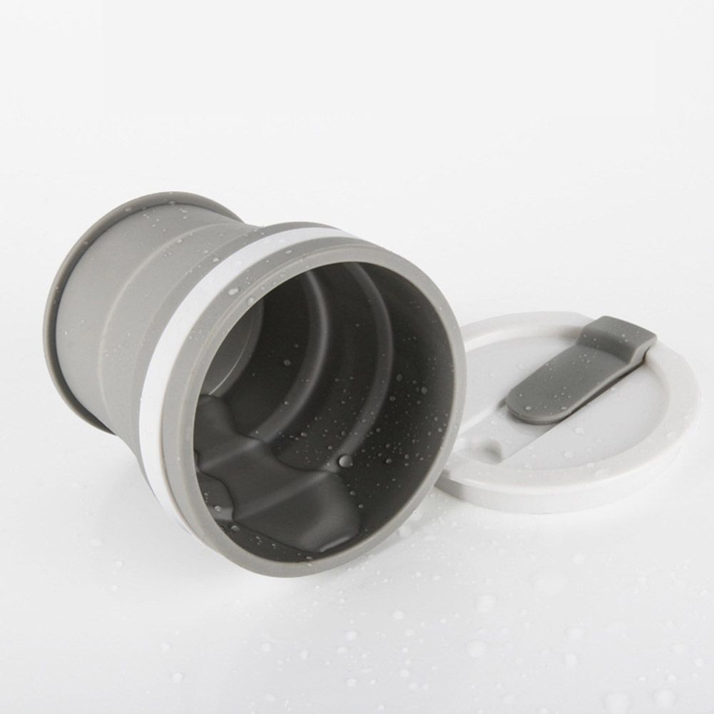 Silicone Collapsible Cup Portable Telescopic Drinking Cup with Cover for Travel Camping