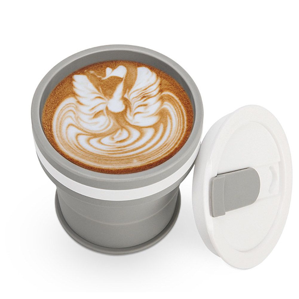 Silicone Collapsible Cup Portable Telescopic Drinking Cup with Cover for Travel Camping