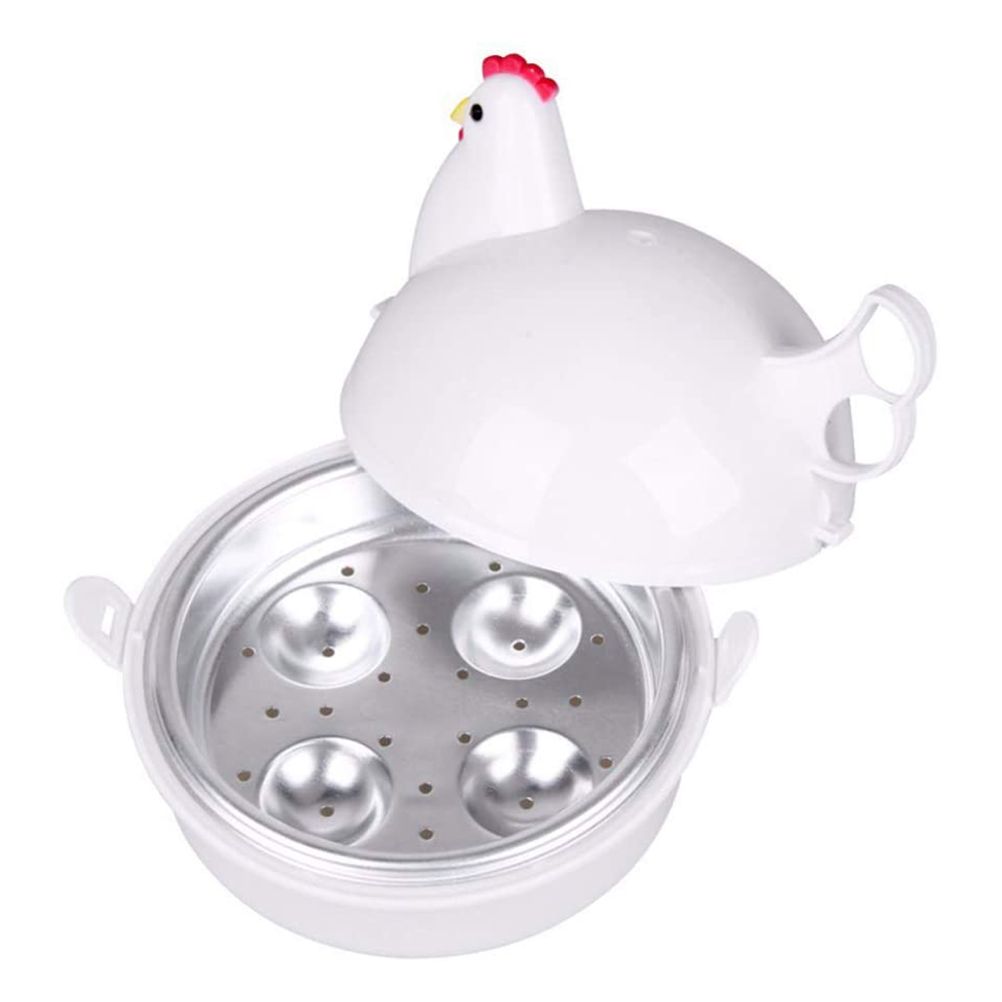 Microwave 4 Egg Poacher Boiler Cooker Non Stick Breakfast Lunch Dinner
