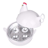 Microwave 4 Egg Poacher Boiler Cooker Non Stick Breakfast Lunch Dinner - 45-Degree Angle