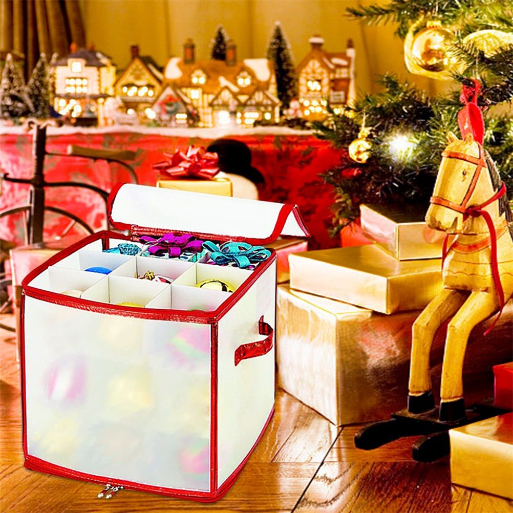 Transparent Storage Organizer Case for Storing Xmas LED Lights Garlands Christmas Tree Decorations
