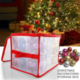 Transparent Storage Organizer Case for Storing Xmas LED Lights Garlands Christmas Tree Decorations - Low Angle