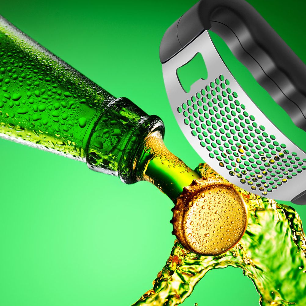 Garlic Press Stainless Steel 2 In 1 Garlic Cutter and Bottle Opener Manual Garlic Cutter Smasher Crusher