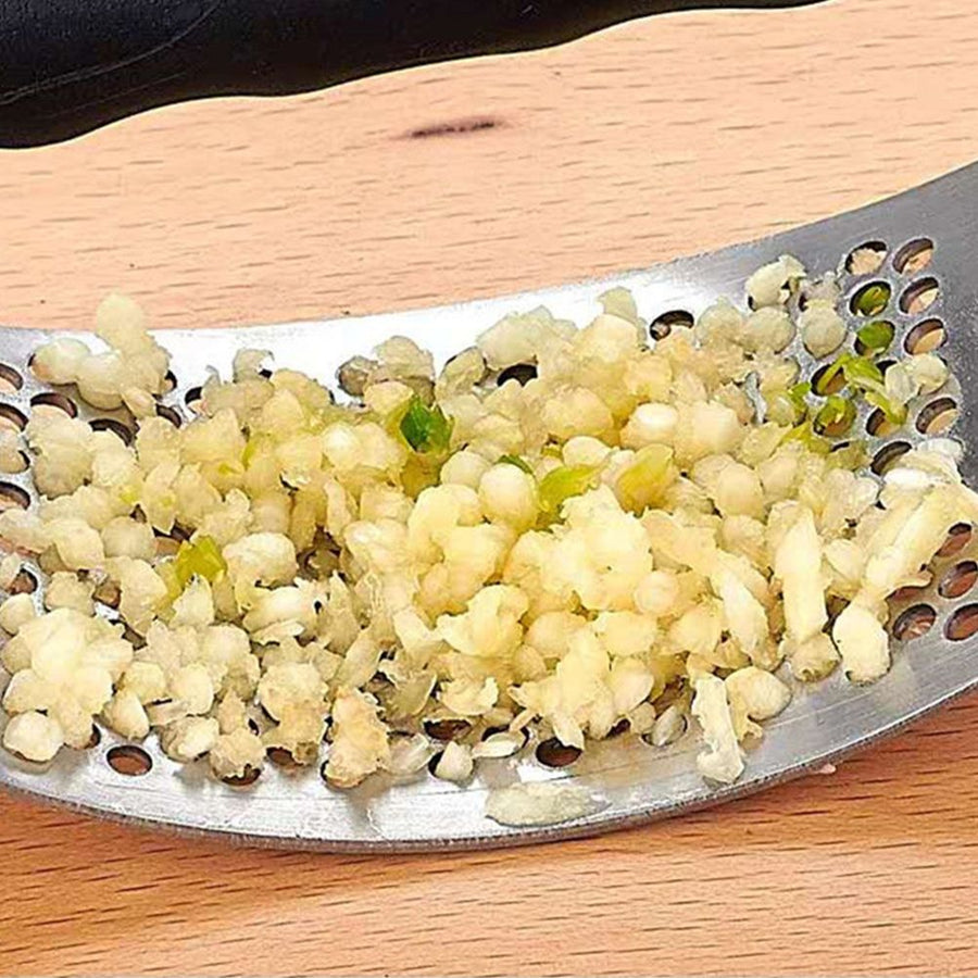 Garlic Press Stainless Steel 2 In 1 Garlic Cutter and Bottle Opener Manual Garlic Cutter Smasher Crusher