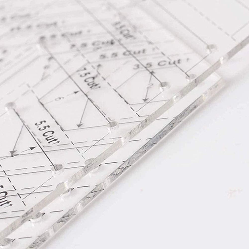 4 pcs/set Sewing Ruler Acrylic Handmade Quilt Templates Stencil Grade Ruler Triangles Hexago Patchwork Rulers DIY Sewing Tools