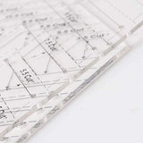 4 pcs/set Sewing Ruler Acrylic Handmade Quilt Templates Stencil Grade Ruler Triangles Hexago Patchwork Rulers DIY Sewing Tools