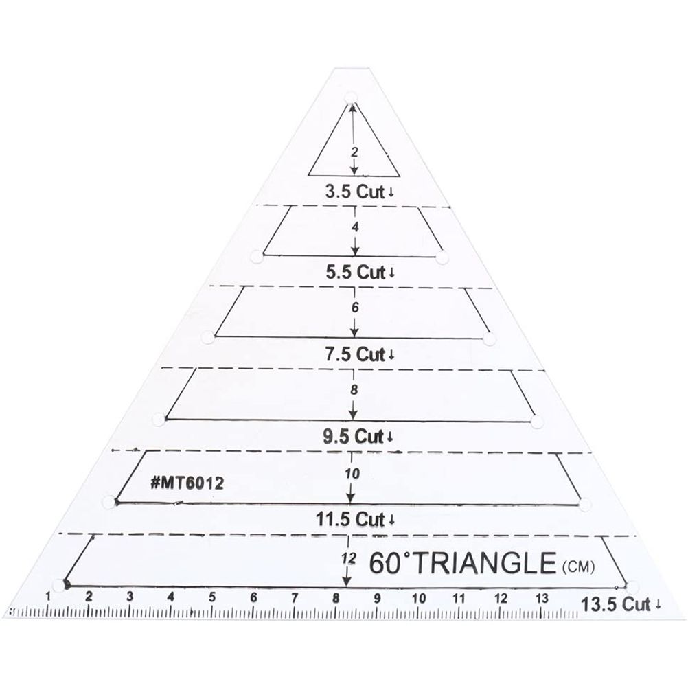 4 pcs/set Sewing Ruler Acrylic Handmade Quilt Templates Stencil Grade Ruler Triangles Hexago Patchwork Rulers DIY Sewing Tools