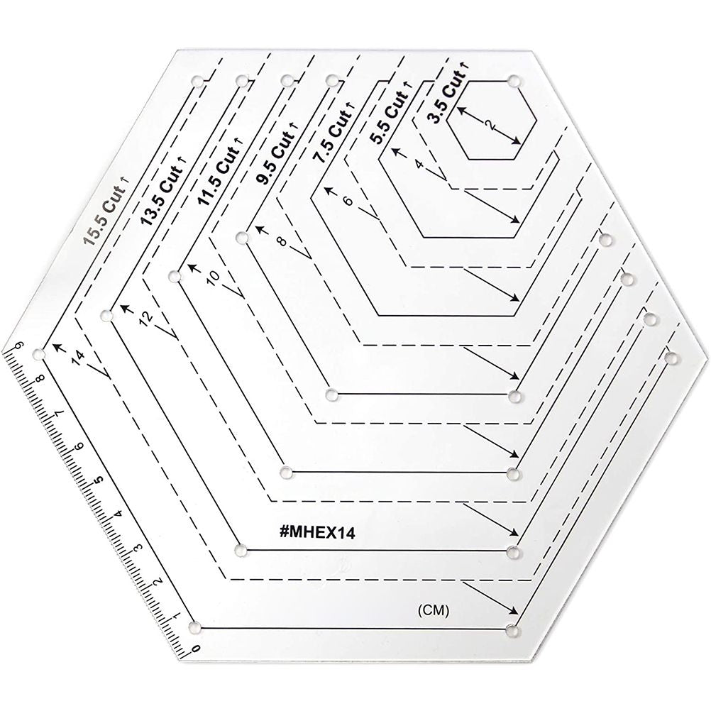 4 pcs/set Sewing Ruler Acrylic Handmade Quilt Templates Stencil Grade Ruler Triangles Hexago Patchwork Rulers DIY Sewing Tools