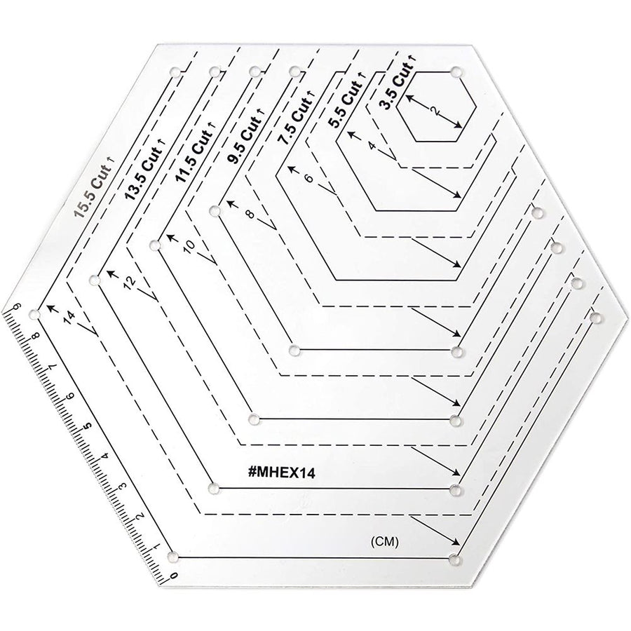 4 pcs/set Sewing Ruler Acrylic Handmade Quilt Templates Stencil Grade Ruler Triangles Hexago Patchwork Rulers DIY Sewing Tools
