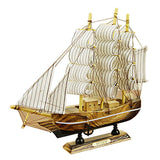 24CM Wooden Sailboat Model Nautical Decoration Theme Gift Home Office