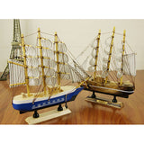 24CM Wooden Sailboat Model Nautical Decoration Theme Gift Home Office
