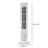 Portable Air Cooler Vertical Bladeless Fan USB Desktop Air Conditioner Fan Mini Cooling Tower Fan for Home Office - Front View