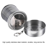 240ml Portable Retractable Water Cup Stainless Steel Wine Folding Cup Mini Glass Telescopic Folded Mug