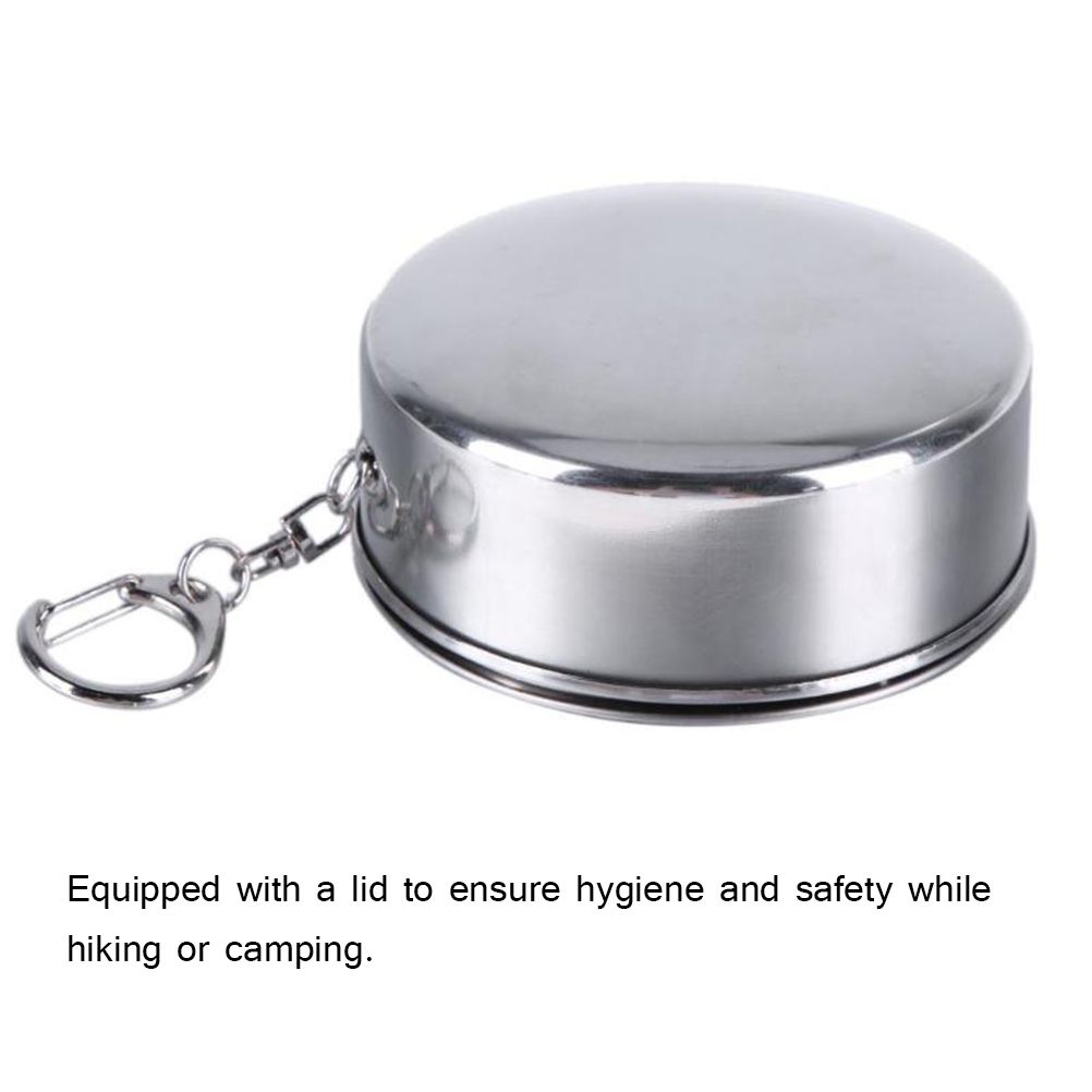 240ml Portable Retractable Water Cup Stainless Steel Wine Folding Cup Mini Glass Telescopic Folded Mug