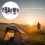 240ml Portable Retractable Water Cup Stainless Steel Wine Folding Cup Mini Glass Telescopic Folded Mug - Close-Up Angle